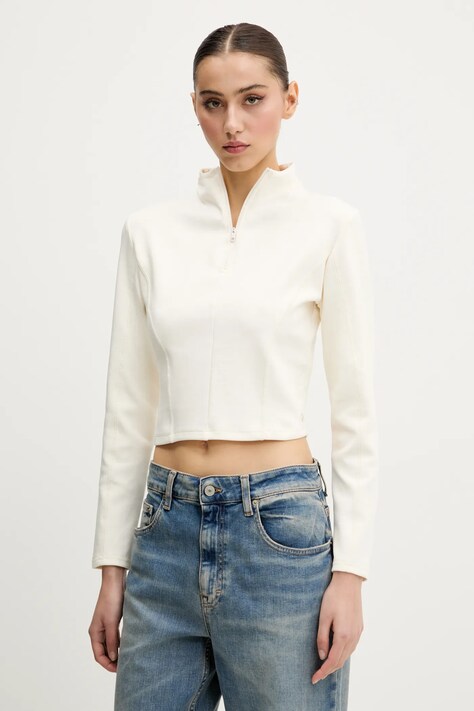 Converse longsleeve culoarea bej, 10027392-A01