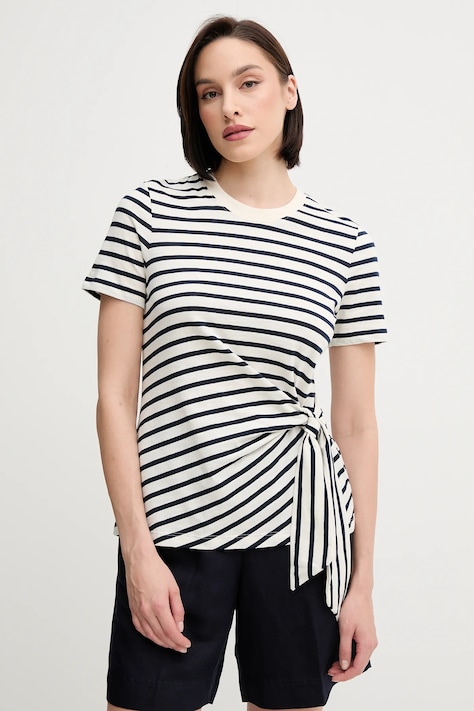 Tommy Hilfiger tricou din bumbac culoarea bej, WW0WW44559