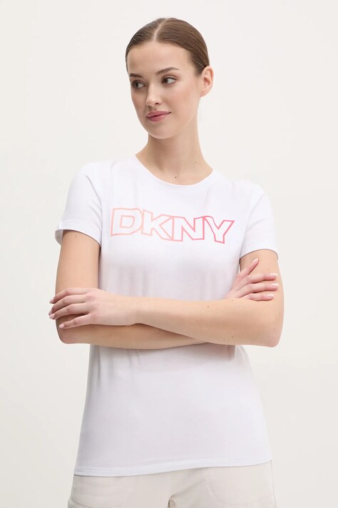 Dkny tricou femei, culoarea alb, DP5T1193