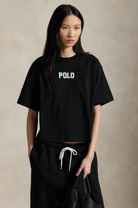 Polo Ralph Lauren tricou din bumbac culoarea negru, 211965119