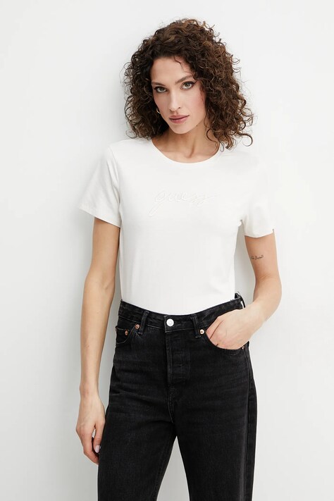 Футболка Guess женская цвет бежевый O5GI02 KBBU1