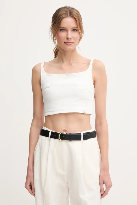 Top Calvin Klein Jeans dámský, béžová barva, J20J225195