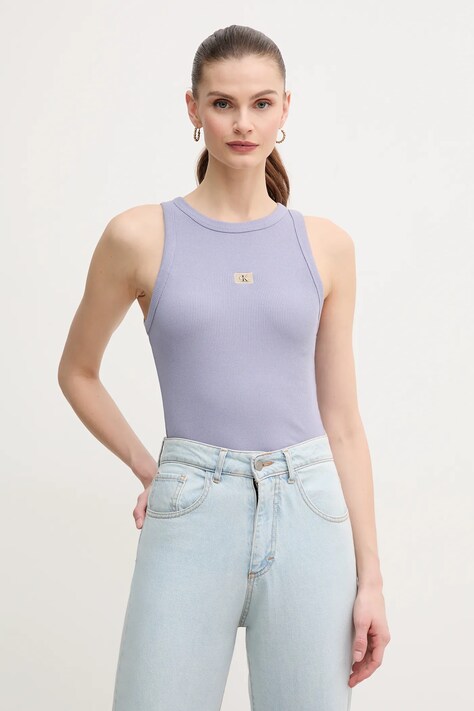 Top Calvin Klein Jeans fialová barva, J20J225311