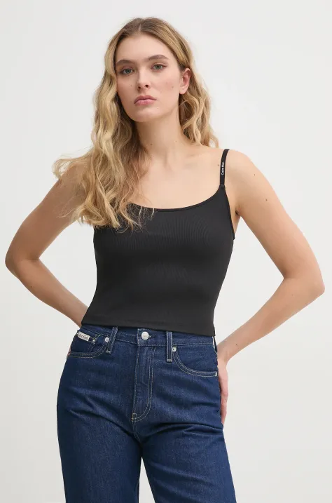 Top Calvin Klein Jeans črna barva, J20J225312