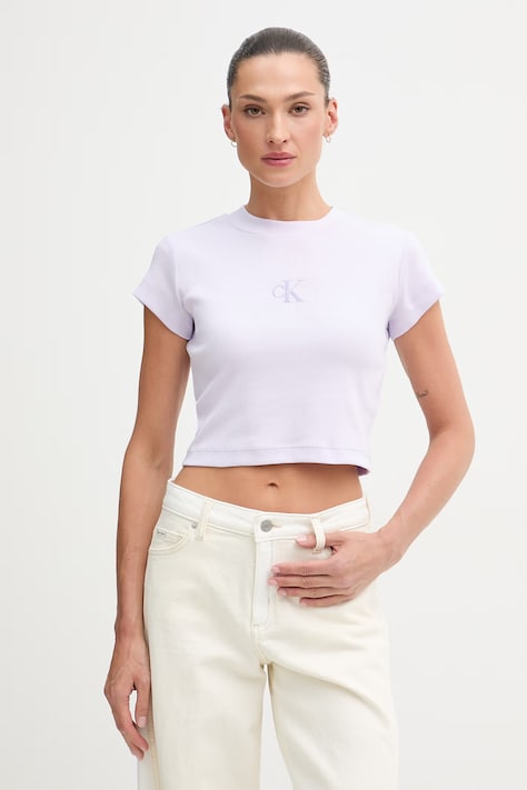 Calvin Klein Jeans t-shirt Γυναικείο μωβ LV047AB802