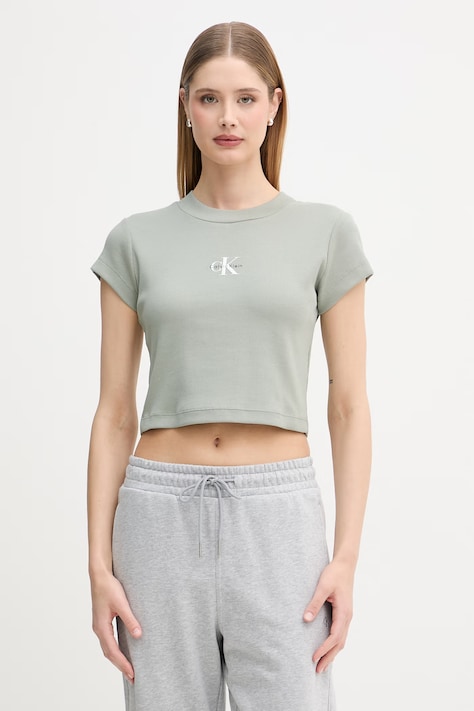 Calvin Klein Jeans dámské tričko zelené LV047AB802