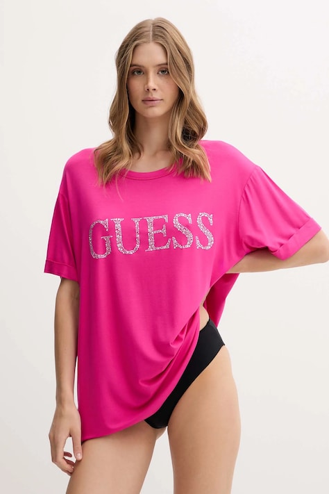 Футболка Guess колір рожевий E5GI07 K68D2