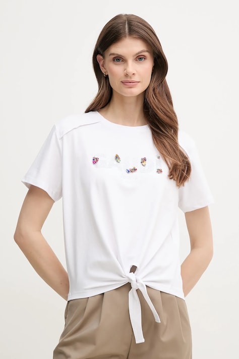 Gaudi tricou femei, culoarea alb, 511BD64026