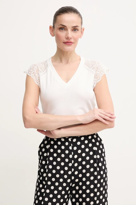Morgan tricou DMEG femei, culoarea alb, DMEG