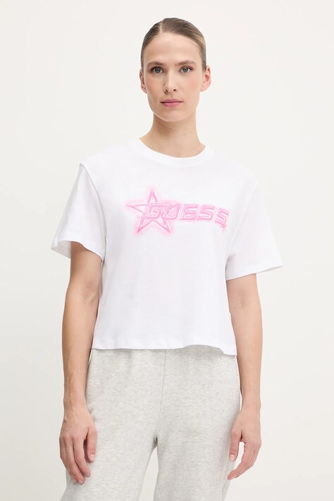 Guess tricou de bumbac pentru copii ARDISIA culoarea alb, V5GI12 K9RM1