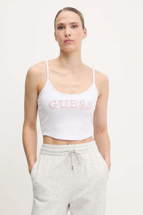 Guess top SUNFLOWER culoarea alb, V5GP16 K8RT2