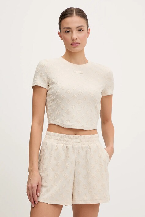 Guess t-shirt PEONY bézs, V5GP21 KCT02