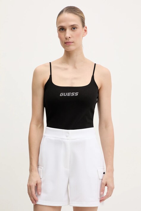Guess top ORTENSIA culoarea negru, V5GP22 J1314