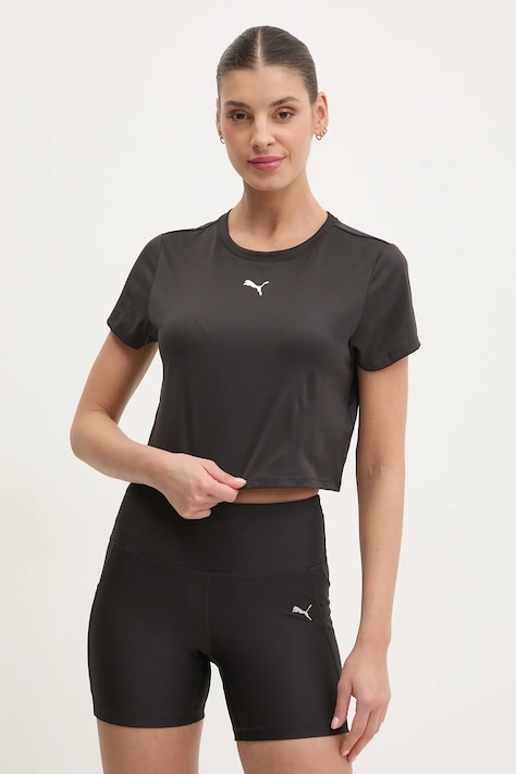 Μπλουζάκι προπόνησης Puma Train All Day Essentials χρώμα: μαύρο, 525894