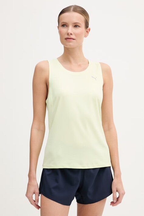 Puma top do biegania Velocity kolor zielony 526574