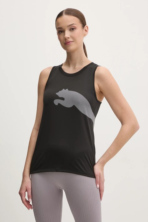 Puma top de antrenament Train All Day Big Logo culoarea negru, 526672