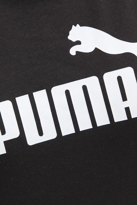 Бавовняна футболка Puma Essential Logo — SS25-TSD1P0, чорний — фото 5
