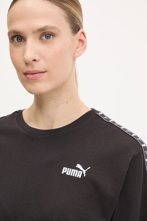 Бавовняна футболка Puma — SS25-TSD1P3, чорний — фото 4