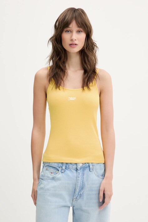 Top Tommy Jeans žlutá barva, DW0DW20241