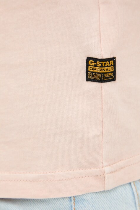Бавовняна футболка G-Star — SS25-TSD1S5, бежевий — фото 5