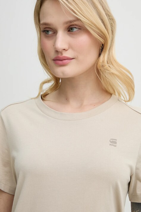 G-Star t-shirt bawełniany damski kolor beżowy D26062-336