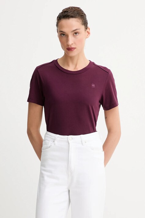 G-Star Raw tricou din bumbac culoarea alb, D26062-336