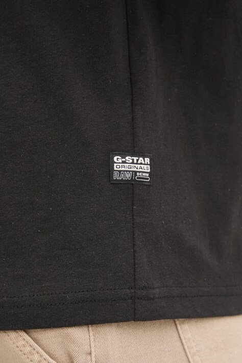 Бавовняна футболка G-Star — SS25-TSD1S8, чорний — фото 4