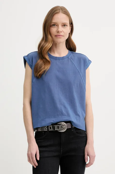 Бавовняний топ G-Star Raw колір сірий D26421-C261