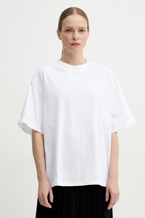 Herskind tricou din bumbac Larsson femei, culoarea alb, 5580152