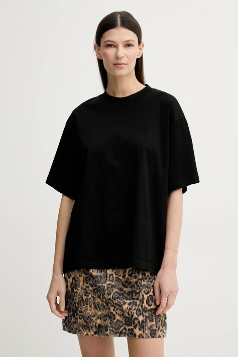 Herskind tricou din bumbac Larsson femei, culoarea negru, 5580152