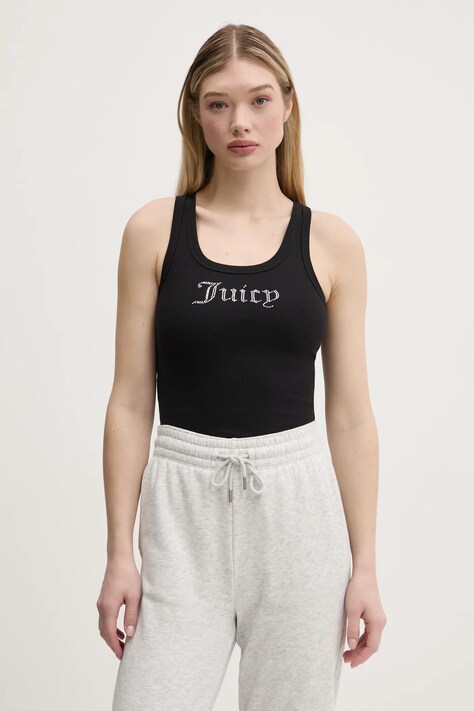 Juicy Couture top THIN STRAP RACER kolor czarny JCWLV125305