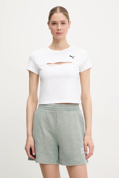 Puma tricou culoarea alb, 631164