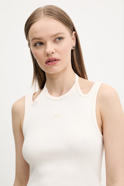 Tommy Jeans top bézs, DW0DW20325