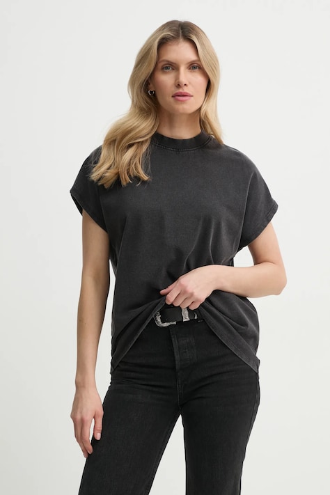 Won Hundred tricou din bumbac femei, culoarea negru, 3729-12089