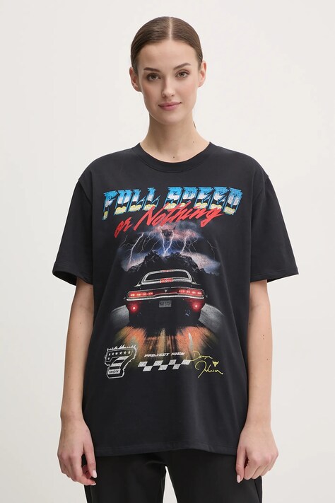 Under Armour tricou Project Rock femei, culoarea negru, 1389716