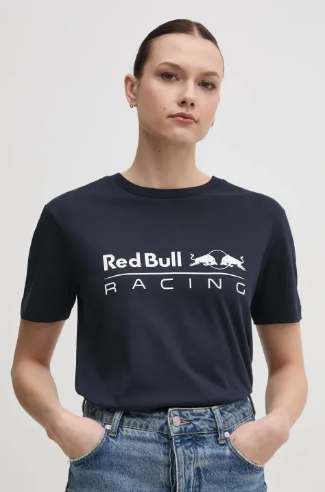 Bavlněné tričko Red Bull Racing x Pepe Jeans STANDARD FIT TEE tmavomodrá barva, RL500004