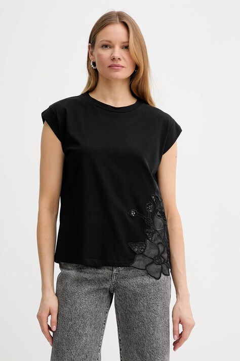 Marciano Guess tricou din bumbac NADJA culoarea negru, 5GGI02 6298A