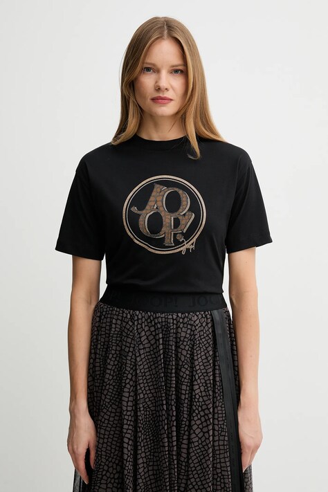 Joop! t-shirt bawełniany damski kolor czarny 30046236