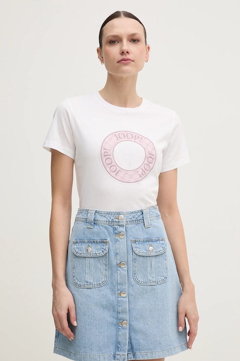 Joop! tricou din bumbac femei, culoarea alb, 30046238