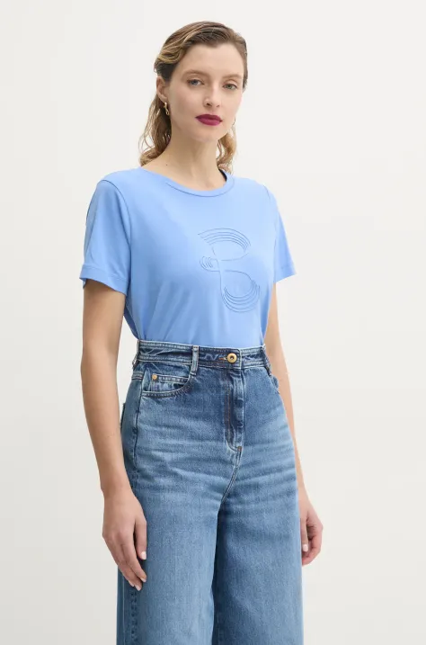 Bruuns Bazaar t-shirt donna colore blu BBW4000