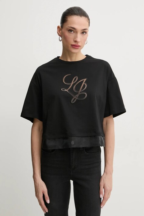 Liu Jo tricou femei, culoarea negru, WA5186.JS904