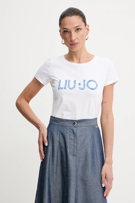 Liu Jo tricou culoarea alb, VA5154.JS003