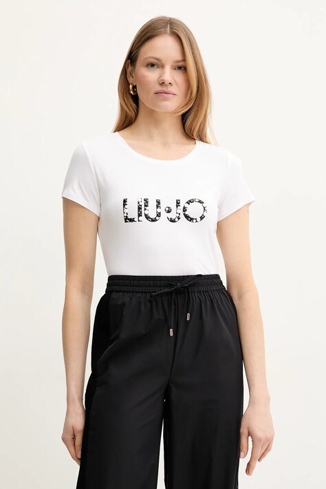 Тениска Liu Jo дамска в бяло VA5156.JS360