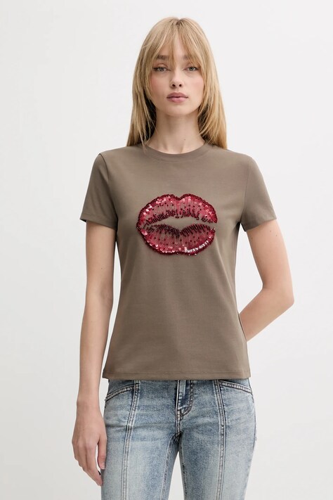 Miss Sixty t-shirt barna, 6S2SJ01200