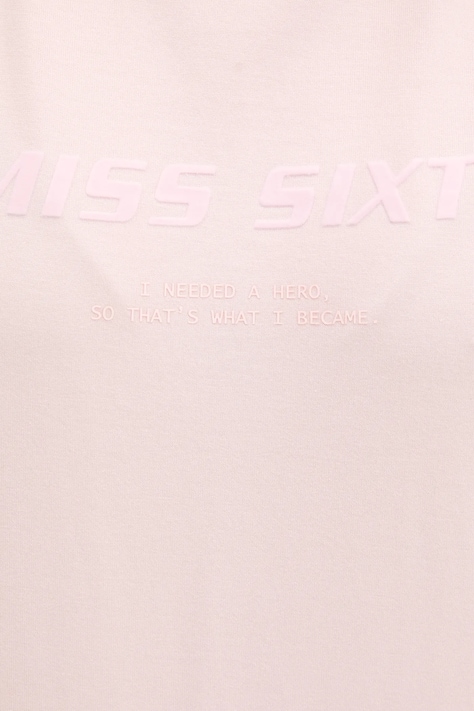 Бавовняна футболка Miss Sixty — SS25-TSD208, рожевий — фото 5