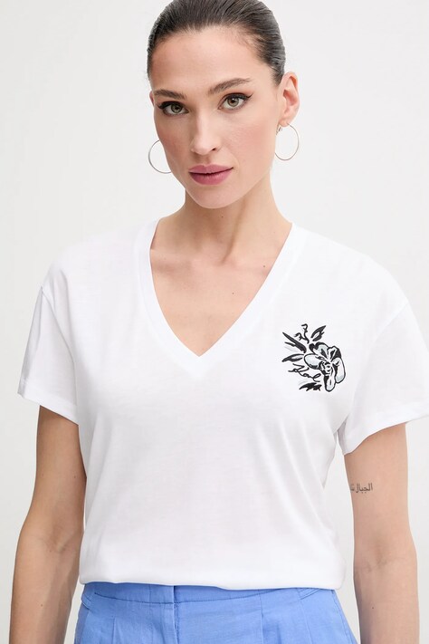 Karl Lagerfeld tricou femei, culoarea alb, A2W17059