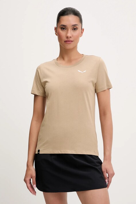 Salewa tricou sport Eagle Nature culoarea bej, 00.0000029109