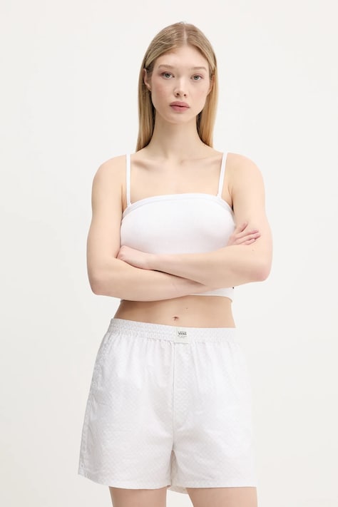 Vans top din bumbac culoarea alb, VN000M8UWHT1