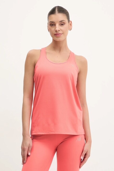 Tréninkový top New Balance Sport Essentials oranžová barva, WT41220DTR
