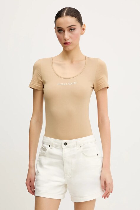 Guess Jeans body femei, culoarea verde, W5GP25 J1314
